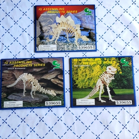 NWT 3 Dino Puzzles - Picture 1 of 9